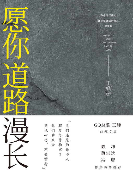 Title details for 愿你道路漫长 by 王锋 - Available